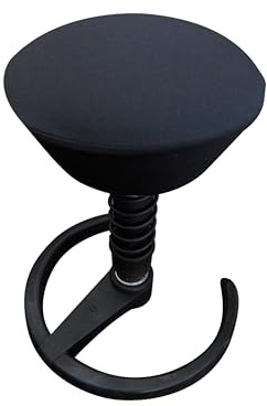 OZZIRIS Abnehmbarer Schonbezug für Aeris Swopper, Bezug für Sitzfläche Swopper Bürostuhl - KEIN kompletter Hocker (Schwarz)