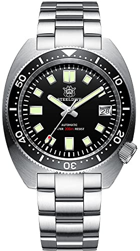 STEELDIVE SD1977 Slim Abalone Orologio da polso sportivo da uomo in vetro zaffiro NH35 meccanico 200 m impermeabile subacqueo orologio