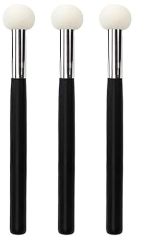 Concealer-Schwamm, kleiner Pilzkopf-Pinsel, rund, Make-up-Schwamm, Puderquaste für Frauen, für den täglichen Gebrauch, Weiß, 3 Stück