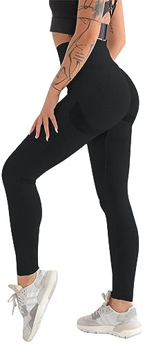 Zhiaek Mallas Deporte Mujer Cintura Alta Leggins Mujer Push Up Elástico