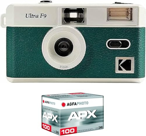Pack KODAK F9 Vert - Appareil Photo Argentique 35mm + Pellicule APX 100 (36 Poses)