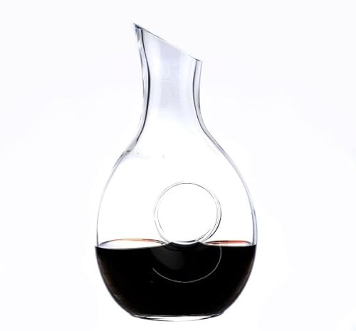 Jarra de cristal transparente para agua de vino, 1,4 l de alto, 29,5 cm