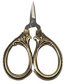 ZzzaNa jd Bastelschere, 6 cm, Retro-Taschenschere, antiker Fadenschneider, Vintage-Schere, Stickerei, Kreuzstich, Nähen, Edelstahlschere Schere (Color : Gold)