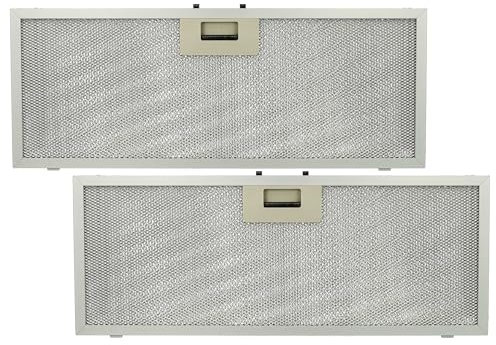 vhbw 2x Filtre anti-graisse compatible avec Whirlpool AKR 770, AKR 771, AKR 772, AKR 773 hotte de cuisine - 45,9 x 17,7 x 0,85 cm, métal