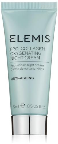 Elemis Pro-Collagen Oxygenating Night Cream, Anti-Ageing Face Cream to Firm, Smooth and Nourish, Anti-Wrinkle Night Lotion for Women and Men, Overnight Face Moisturiser, Travel Size, 15 ml