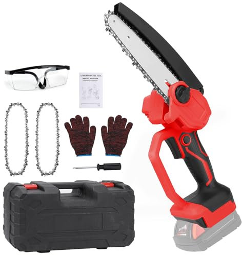 Mini tronçonneuse sans fil de 15,2 cm compatible avec Milwaukee 18 V, moteur sans balais pour sécateur, élagueur, coupe du bois (sans batterie)