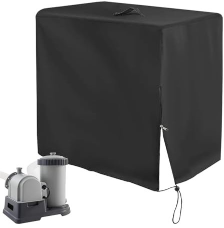 Inscrip Wasserdichte Sandfilteranlage Abdeckung, Poolpumpe Abdeckung, 420D Oxford Sandfilteranlage Abdeckung, Wasserdichte Abdeckung für Sandfilteranlage Poolpumpe Poolfilterabdeckung, 84 x 61 x 86 cm