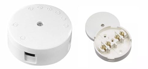 20 Amp Terminal Junction Box Plastic PVC Electrical Wiring 4 Terminal Cable Connector White