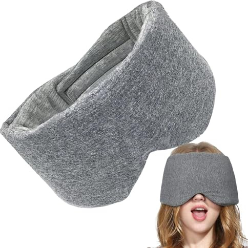 Nachtbrille zum Schlafen, Sonnenbrille zum Schlafen | verstellbare Schlafmaske, tragbar, Augenklappe, atmungsaktiv, bequeme Schlafmaske für Männer und Frauen