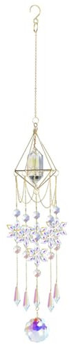 Pasdrucn Sonnenfänger Kristall Fenster, Fensterdeko Hängend, Sonnenfänger Basteln, Kristalle Zum Aufhängen Fenster Deko Hängend Windspiel, Lichtfänger, Suncatcher Kristall Für Fenster Haus Garten (A)