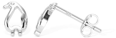 Heather Needham Silver Penguin Earrings for Women - Sterling Silver Earrings - 8mm - Gift Boxed 129