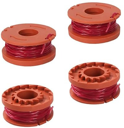 4Pcs Replacement Strimmer Line Compatible with Worx, WA0010 Strimmer Wire Lawn Mower Strimmer Spool Grass Trimmer Spool Replacement Trimmer Spool Lawn Mower Line