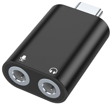 Lerpwige Migliora l'esperienza musicale adattatore usb c doppio splitter cuffie usb c a doppio 3 5mm femmina presa di corrente maschio