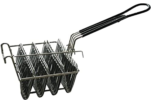 reamhome Panier à tacos pour friteuse à tacos, peut contenir 4 coquilles pour friteuse à tacos avec poignée antidérapante
