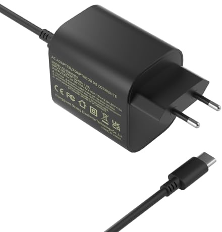 Adattatore CA da 60 W per Nintendo Switch/Switch 2/OLED/Lite/Steam Deck | Compatibile con la modalità TV Dock, ricarica rapida con cavo USB C da 1,5 m