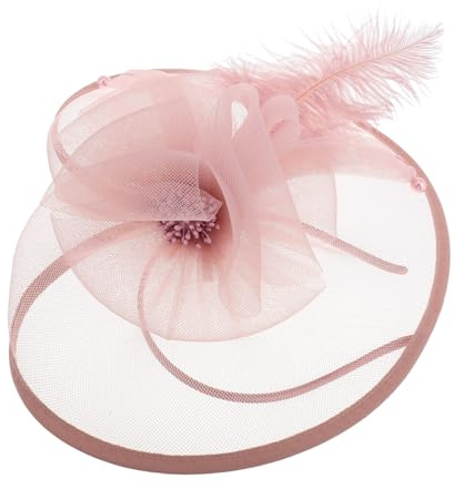 Hemobllo Chapeaux Bibis pour Femmes Coiffe de Tea Party Bandeau Bibi pour Mariage Pince à Cheveux pour Fête Accessoires de Cheveux pour Événement