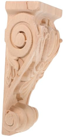 CTIRCHIU Console Décorative en Bois Sculpté Européen, Corbeaux Rustiques en Bois Massif, Dimensions 8x15x4,5 Cm, Décoration Murale pour Intérieur, Lot Unique, Usage Solide et Décoratif