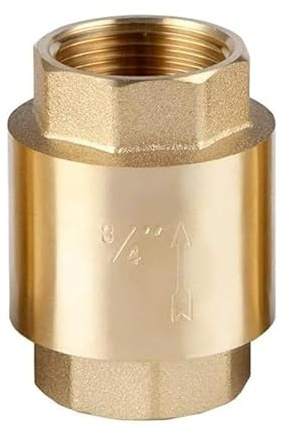 PYSyansu 1 Stück Rückschlagventil aus Messing mit Innengewinde – DN15, DN20, DN25, DN32, gerader Durchgangstyp mit Feder for Wasser, Öl und Gas(DN20)