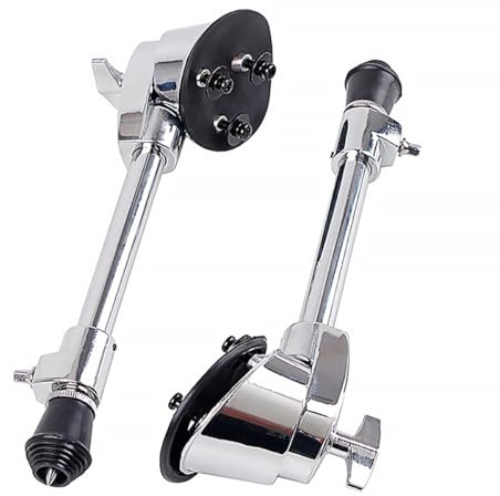 Cabilock Soporte de Espuela para Patas de Bombo Ajustables de Acero Inoxidable Diseño Antideslizante y Acabado Plata para Batería Profesional