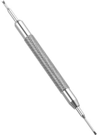 Precise Watch Tool Double Ended Screwdriver Interchangeable 1.2mm V Tip 1.0mm Flat Heads for Watchmakers Jewelers Hobbyists Replaceable Tip Watch Band Tool