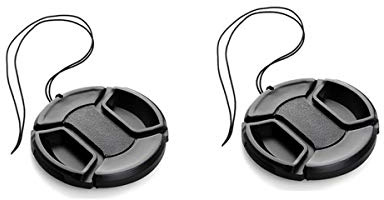 Lot de 2 capuchons d'objectif 37 mm pour Olympus E-M10 Mark III PEN E-PL7 avec M.Zuiko 14-42 mm, 45mm f/1.8, 17mm f/2.8, pour Panasonic LUMIX GX85 LUMIX G avec objectif 12-32 mm