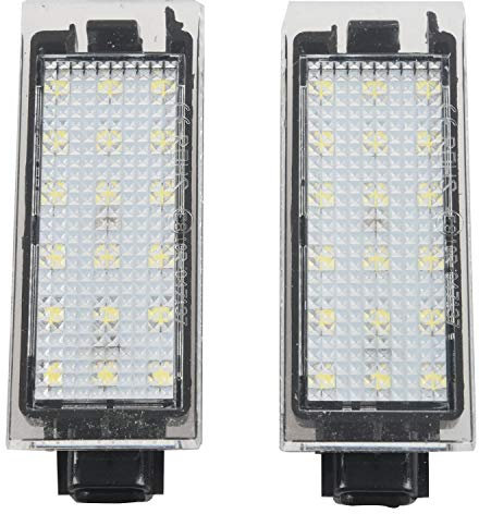 RETYLY 2 Piezas Luz de Matrícula del Número Led del Coche para Renault Megane 2 Clio Laguna 2 Megane 3 Twingo Master Vel Satis