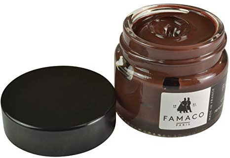 Famaco Leather Repair & Dye Cream | Self Seal Colourant for Quick and Easy Repair | Suitable for Sofas, Car Seats, Shoes, Handbag, and More (Brown)