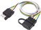 Conector de remolque, Conector de remolque Adaptador de conector de cableado de enchufe de remolque plano de 6-24 V y 4 pines para remolque de caravana