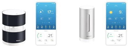 Netatmo Windmesser und Zusätzliches Modul für Wetterstation - Schwarz und Silber (NWA01-WW & NIM01-WW)
