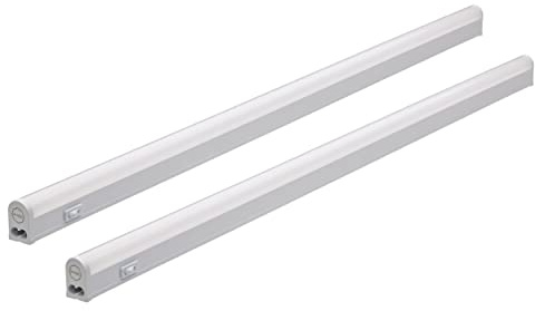 Oktaplex 2er Set Riga LED Unterbauleuchte Küche 84cm neutralweiß | 1270lm 4000K mit Schalter 12,7 W Unterbauleuchte Weiß 230V erweiterbar
