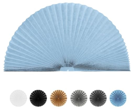 ChYoung Bogenfenster-Jalousien ohne Werkzeuge Lichtfilternder plissierter Stoffschirm Stick auf halbkreisförmigem rundem Fenster Plissee-Jalousien gewölbte Fensterabdeckung für Schlafzimmer Küche Bad