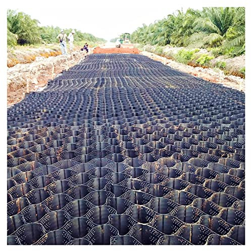 Stabilisateur de gravier perméable avec géogrille évolutive pour dalle de gazon en polyéthylène nid d'abeille (2 x 3 m)
