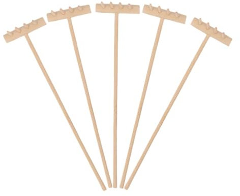 BESPORTBLE Lot de 5 Mini Râteaux de Jardin Zen en Plastique, Petit Outil de Jardinage Décoratif pour Bureau, Maison et Bac à Sable, Accessoires de Jardinage Compacts et Faciles à Transporter