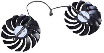 QUEENYARD Ventilateur de carte graphique silencieux à 4 broches pour RTX2080 2080Ti 2070 Radiateur graphique pour gamers Refroidissement fiable PLD10010B12HH Ventilateur vidéo