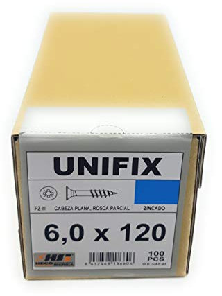 Heco Schrauben hecounifix – ganze Schraube Pozi PZ3 6 x 120 verzinkt