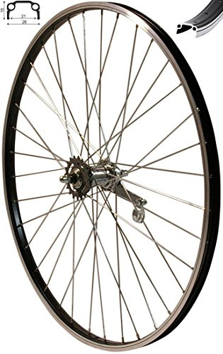 Redondo 26 Zoll Laufrad Hinterrad Kasten Felge 1 Gang Rücktritt Bremse Schwarz