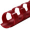 Plastikbinderücken, ROT, 12 mm, 21 Ringe, 100 Stück, für ca. 80 Blatt – Plastikringbindung, Spiralbindung, Ringbindung