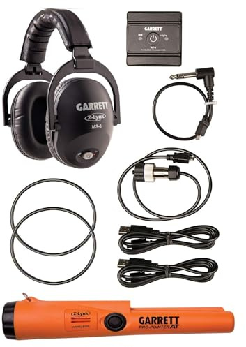 Garrett MS-3 Z-Lynk Wireless Headphone KIT with Pro-Pointer AT Z-Lynk Pinpointer for Garrett AT PRO, ACE 400, ACE 300