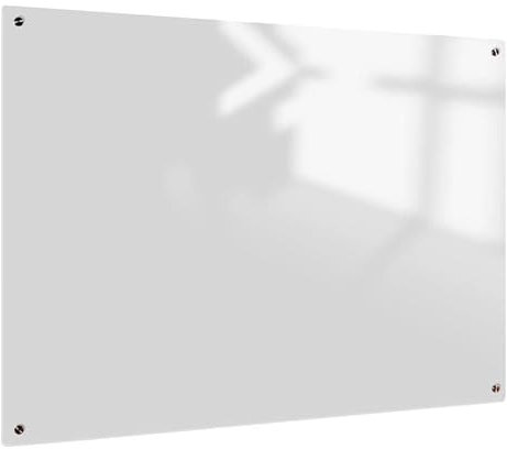 Sam Creative Whiteboard Glas Solid Weiß Magnetisch 60x90 cm | Design Whiteboard aus Glas