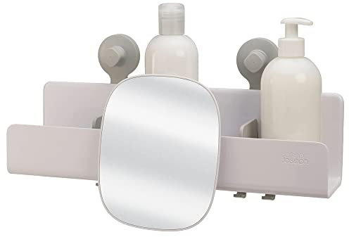 Joseph Joseph EasyStore Self-Draining Large shower shelf with removable mirror - White, 4