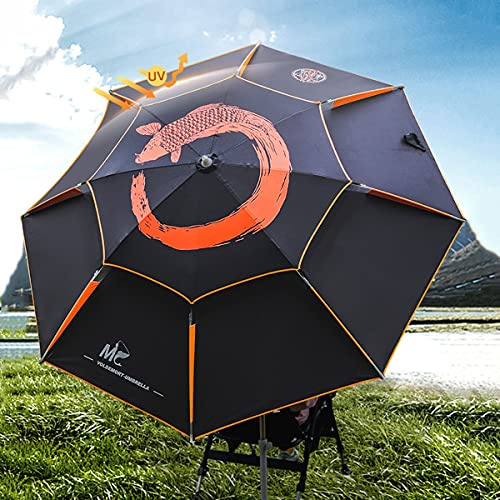 Schwarzer Strandschirm mit Neigefunktion ø 200cm Höhenverstellbarer Sonnenschirm Regenfest Windsicherung Leicht Robust 220cm、240cm、260cm (Size : 240cm/7.8ft)