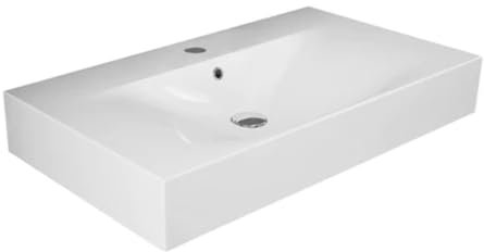 Aufsatzwaschbecken des mit Loch für Wasserhahn, L. 80 cm