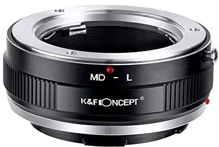 K&F CONCEPT Objektivanschlussadapter MD-L Manueller Fokus Kompatibel mit Minolta Rokkor (SR/MD/MC) Objektiven auf L-Mount Kameragehäuse.