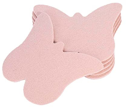 kontor28 - Filz Untersetzer Oster Motiv - 6er Set, Design Untersetzer aus 100% Natur Schurwolle, schmutz -und wasserabweisend, für Getränke, Bar, Tasse, Glas, Motiv: Schmetterling blüte rosa
