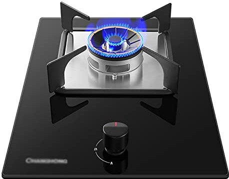 Cuisine De Cuisson À Gaz, Table De Cuisson À Gaz Intégrée, Poêle À Feu Haut-inccompte De 4,8 KW À Neuf-chambres, Cuillère À Gaz De Verre Trempé Noir, Table De Cuisson Avec Ffd Porte-pot En Fonte, Port
