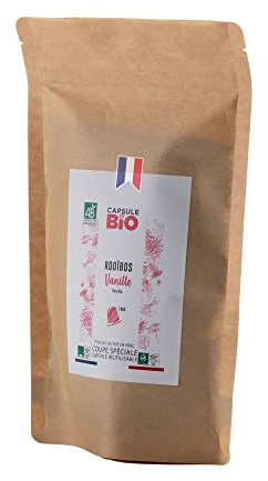 CAPSUL&BIO - Infusione Rooïbos Vaniglia Bio, taglio fine speciale, sacchetto da 100 g, prodotto in Francia