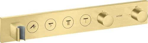 hansgrohe AXOR ShowerSolutions Thermostatmodul Select 600/90, Unterputz, 4 Verbraucher, Fertigset, Farbe: Brushed Brass