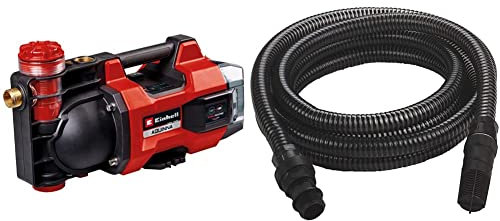 Einhell Akku-Gartenpumpe AQUINNA 18/30 F LED Power X-Change (18 V, max. 3000 L/h Fördermenge, 2 Akku-Steckplätze, doppelte Laufzeit, ECO-/BOOST-Modus, Vorfilter, ohne Akku, inkl. 4 m Saugschlauch)