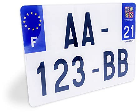 1 placa de matrícula de 4 x 4 – Plexi homologado – SIV 27,5 x 20 cm – resistencia a los golpes, a la intemperie y a los rayos UV – con remaches incluidos