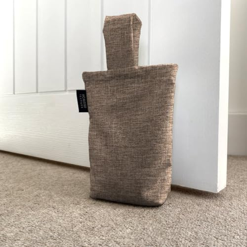 McAlister Textiles Lazio ungefüllter Türstopper Sack 21cm x17cm in Schokoladenbraun